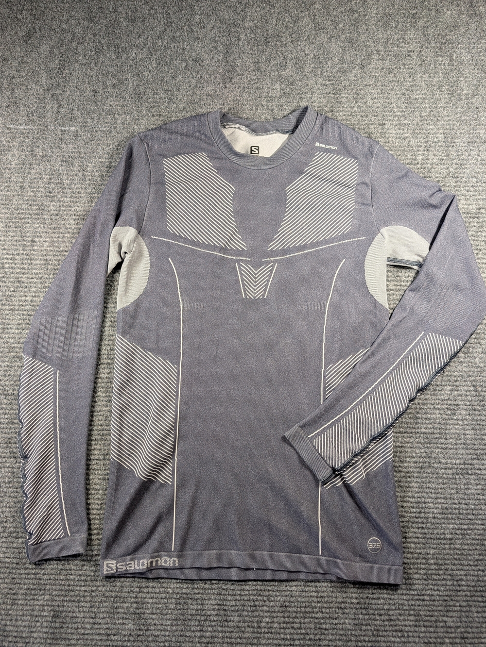 Salomon Primo Warm Seamless Long Sleeve Base Layer Gray Women's Size Small